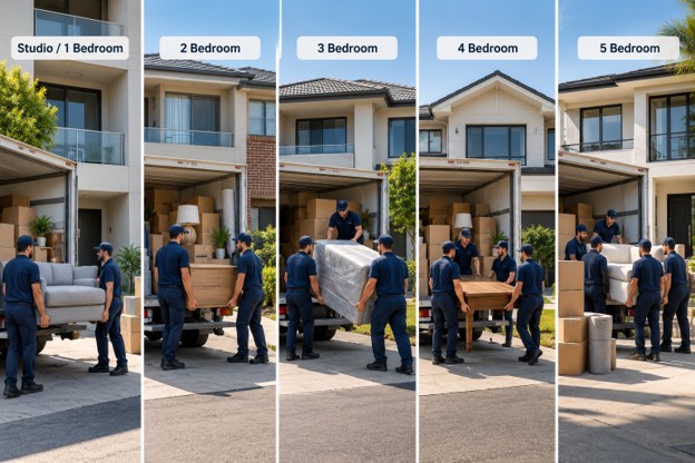 How many removalists do I need by home size