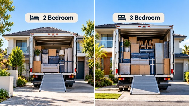 What size truck for a 2 or 3 bedroom house